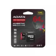 Kartica ADATA MicroSDXC 64GB High Endurance UHS-I C10 V30 A2 (R:100/W:80 MB/s)   adapter SD