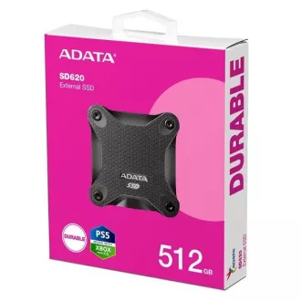 ADATA zunanji SSD disk 512 GB SD620, USB Micro-B, USB 3.2 Gen 2, R:520/W:460MB/s, črn