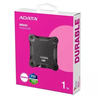 ADATA zunanji SSD 1TB SD620, USB Micro-B, USB 3.2 Gen 2, R:520/W:460MB/s, črna