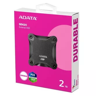 ADATA zunanji SSD 2TB SD620, USB Micro-B, USB 3.2 Gen 2, R:520/W:460MB/s, črna