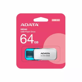ADATA Flash disk 64 GB UV240, USB 2.0, bel