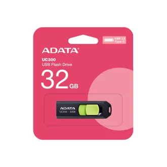 ADATA Flash disk 32 GB UC300, USB-C 3.2, črno-zelen