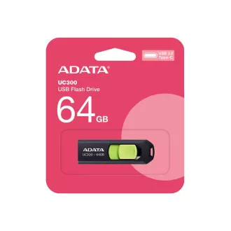 ADATA Flash disk 64 GB UC300, USB-C 3.2, črno-zelen