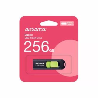 ADATA Flash disk 256 GB UC300, USB-C 3.2, črno-zelen