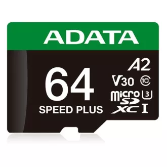 Kartica ADATA MicroSDXC 64 GB Speed Plus, U3, C10, A2, V30 (R:160/W:140 MB/s)   adapter SD