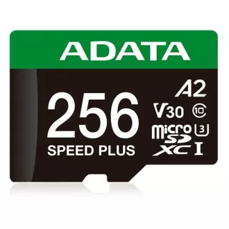 Kartica ADATA MicroSDXC 256 GB Speed Plus, U3, C10, A2, V30 (R:180/W:160 MB/s)   adapter SD