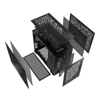 ADATA XPG ohišje VALOR AIR NANO Mini-Tower, brez napajalnika, 1x 120mm ARGB ventilator, črno