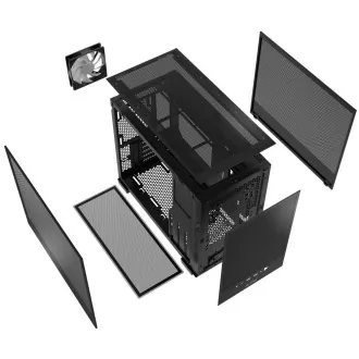 ADATA XPG ohišje VALOR MESH NANO Mini-Tower, brez napajalnika, 1x 120mm ARGB ventilator, črno