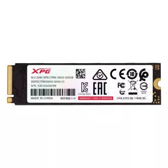 ADATA SSD 500 GB XPG SPECTRIX S65G, PCIe Gen4x4 M.2 2280, (R:5000/W:2700 MB/s)