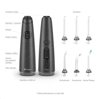 TrueLife AquaFloss Compact C300 Black Ustni tuš TrueLife AquaFloss Compact C300 Black Ustni tuš
