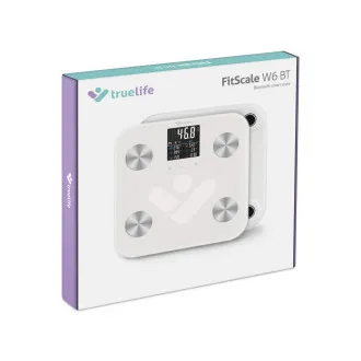 TrueLife FitScale W7 BT - Bioelektrična impedančna tehtnica Bluetooth - Bela