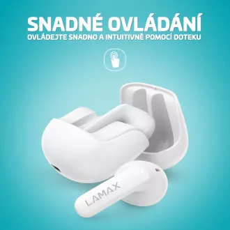 LAMAX Tones1 - brezžične slušalke - bele