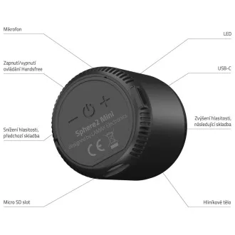 LAMAX Sphere2 Mini zvočnik Bluetooth, USB-C