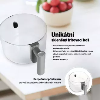 Lauben Glass&Grill Air Fryer 3v1 5500BG - vroče zračni cvrtnik