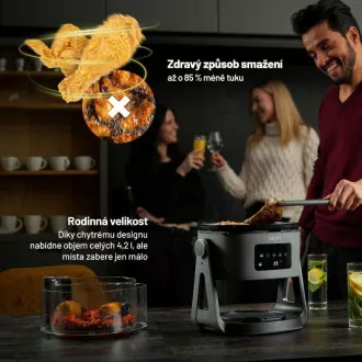 Lauben Glass&Grill Air Fryer 3v1 5500BG - vroče zračni cvrtnik