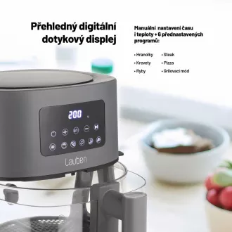 Lauben Glass&Grill Air Fryer 3v1 5500BG - vroče zračni cvrtnik