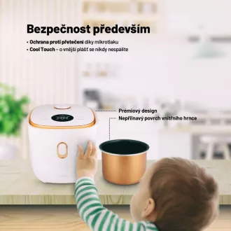 Lauben Večnamenski kuhalnik riža 1200WR Rose Gold Edition - kuhalnik riža