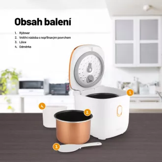 Lauben Večnamenski kuhalnik riža 1200WR Rose Gold Edition - kuhalnik riža
