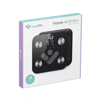 TrueLife FitScale W6 BT - Bioelektrična impedančna tehtnica bluetooth - črna