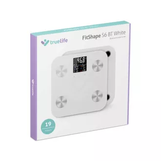 TrueLife FitShape S6 BT - Bioelektrična impedančna tehtnica bluetooth - bela