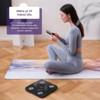 TrueLife FitShape S6 BT - Bioelektrična impedančna tehtnica bluetooth - črna