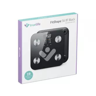 TrueLife FitShape S6 BT - Bioelektrična impedančna tehtnica bluetooth - črna