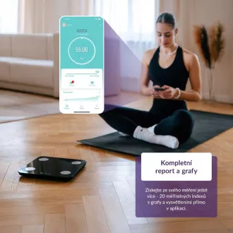 TrueLife FitScale W1 BT Black - bioelektrična impedančna tehtnica bluetooth