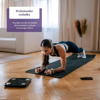 TrueLife FitScale W1 BT Black - bioelektrična impedančna tehtnica bluetooth
