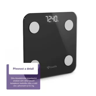 TrueLife FitScale W1 BT Black - bioelektrična impedančna tehtnica bluetooth