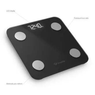 TrueLife FitScale W1 BT Black - bioelektrična impedančna tehtnica bluetooth