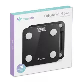 TrueLife FitScale W1 BT Black - bioelektrična impedančna tehtnica bluetooth