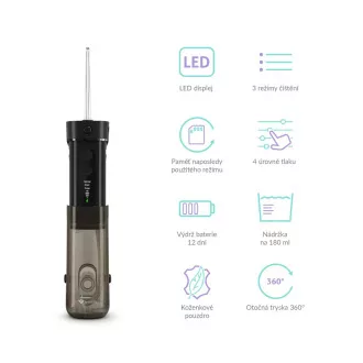 TrueLife AquaFloss Mini M50 ustna prha - črna