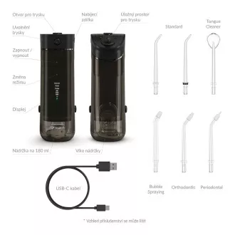 TrueLife AquaFloss Mini M50 ustna prha - črna