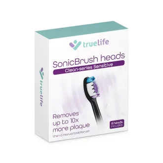 TrueLife SonicBrush Clean-series glave za ščetke Sensitive, črne, pakiranje po 8 kosov TrueLife SonicBrush Clean-series glave za ščetke Sensitive, črne, pakiranje po 8 kosov