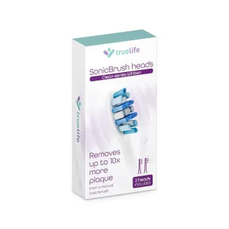Glavice za ščetko TrueLife SonicBrush serije Clean – Whiten white, paket po 2 kos Glavice za ščetko TrueLife SonicBrush serije Clean – Whiten white, paket po 2 kos