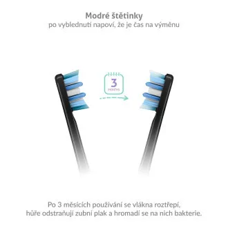 Glavice za zobno ščetko TrueLife SonicBrush serije Clean – bela in črna, pakiranje po 8 kosov