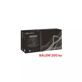 Nitrilne rokavice Cranberry® Carbon, zelo mehke (brez lateksa), črne - 200 kosov, M