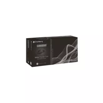 Nitrilne rokavice Cranberry® Carbon, zelo mehke (brez lateksa), črne - 200 kosov, M
