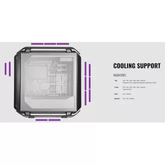 Ohišje Cooler Master Cosmos C700P Black, E-ATX, prozorne stranice, 3x 140mm ventilator, črno Ohišje Cooler Master Cosmos C700P Black, E-ATX, prozorne stranice, 3x 140mm ventilator, črno