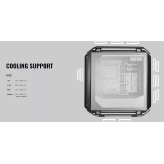 Ohišje Cooler Master Cosmos C700P Black, E-ATX, prozorne stranice, 3x 140mm ventilator, črno Ohišje Cooler Master Cosmos C700P Black, E-ATX, prozorne stranice, 3x 140mm ventilator, črno