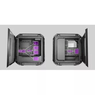 Ohišje Cooler Master Cosmos C700P Black, E-ATX, prozorne stranice, 3x 140mm ventilator, črno Ohišje Cooler Master Cosmos C700P Black, E-ATX, prozorne stranice, 3x 140mm ventilator, črno