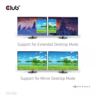 Club3D vozlišče MST (Multi Stream Transport) USB3.2 Gen2 Type-C (DP Alt-Mode) na DisplayPort HDMI 4K60Hz (M/F) Club3D vozlišče MST (Multi Stream Transport) USB3.2 Gen2 Type-C (DP Alt-Mode) na DisplayPort HDMI 4K60Hz (M/F)