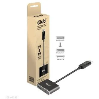 Club3D hub MST (Multi Stream Transport) DisplayPort 1.4 na DisplayPort HDMI 4K60Hz (M/F) Club3D hub MST (Multi Stream Transport) DisplayPort 1.4 na DisplayPort HDMI 4K60Hz (M/F)
