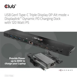 Club3D Priključna postaja USB-C 12v1, 1xDP, 2xHDMI, 1xUSB-C, 5xUSB, 1xRJ45, 1x3,5 mm, bralnik kartic SD, črna Club3D Priključna postaja USB-C 12v1, 1xDP, 2xHDMI, 1xUSB-C, 5xUSB, 1xRJ45, 1x3,5 mm, bralnik kartic SD, črna