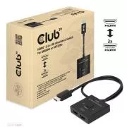Club3D stikalo, HDMI na 2xHDMI, obojestransko 2v1, 8K60Hz, 4K120Hz