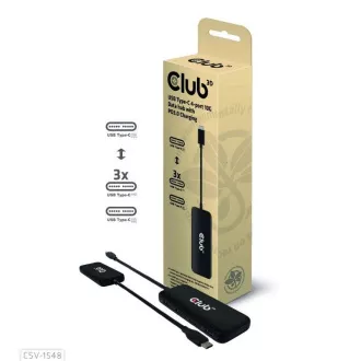 Club3D vozlišče 1xUSB-C do 4xUSB-C, 10Gbps, PD 3.0