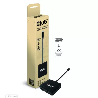 Club3D Video vozlišče MST USB-C na 2xHDMI   USB-C PD 3.0, 4K60Hz