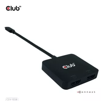 Club3D Video vozlišče MST USB-C na 2xHDMI   USB-C PD 3.0, 4K60Hz