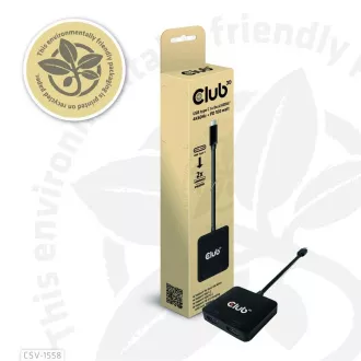Club3D Video vozlišče MST USB-C na 2xHDMI   USB-C PD 3.0, 4K60Hz