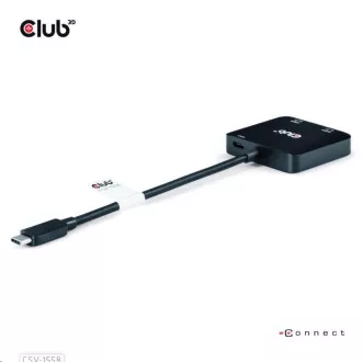 Club3D Video vozlišče MST USB-C na 2xHDMI   USB-C PD 3.0, 4K60Hz